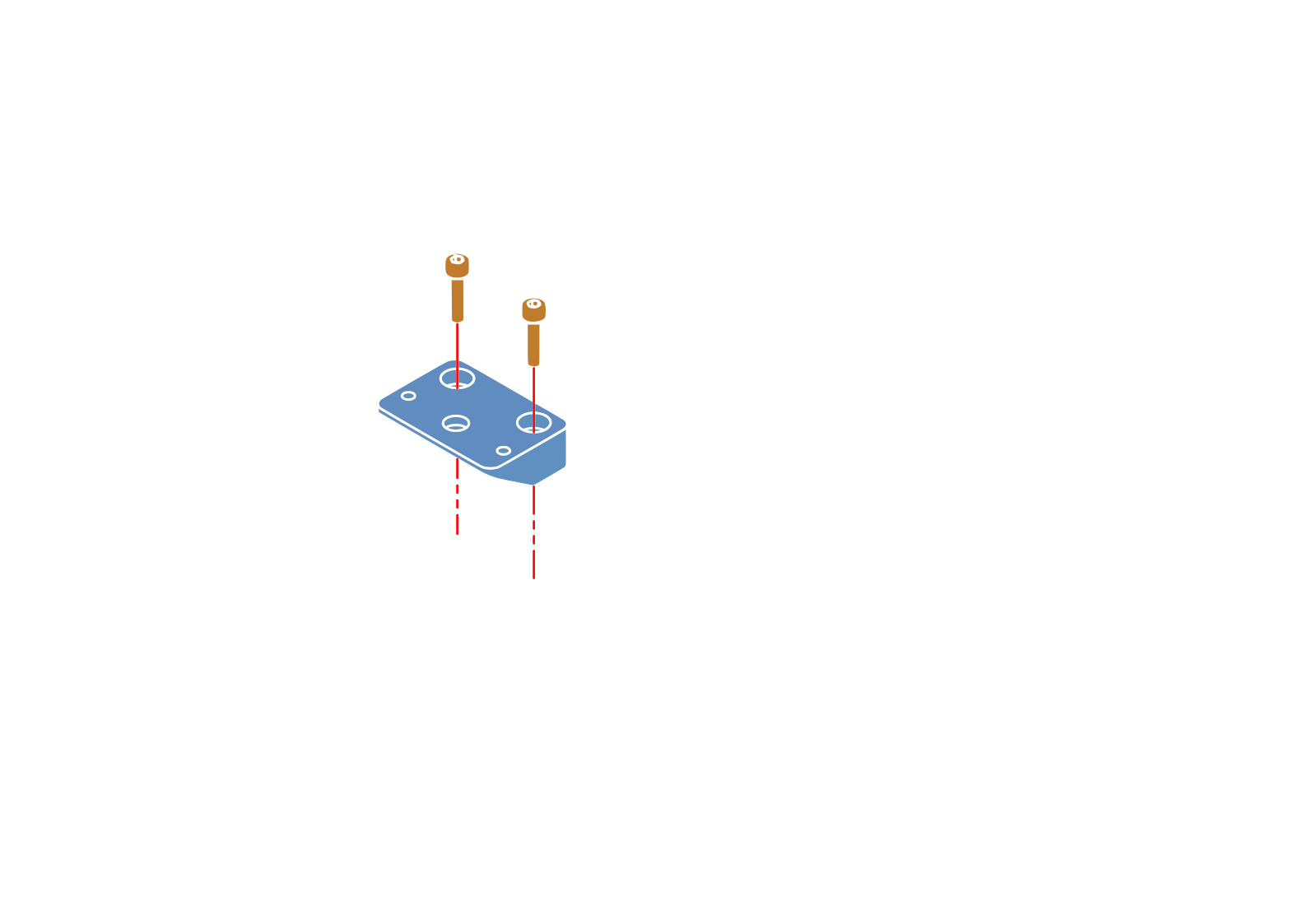 Installing the ZED camera mount using M4 bolts