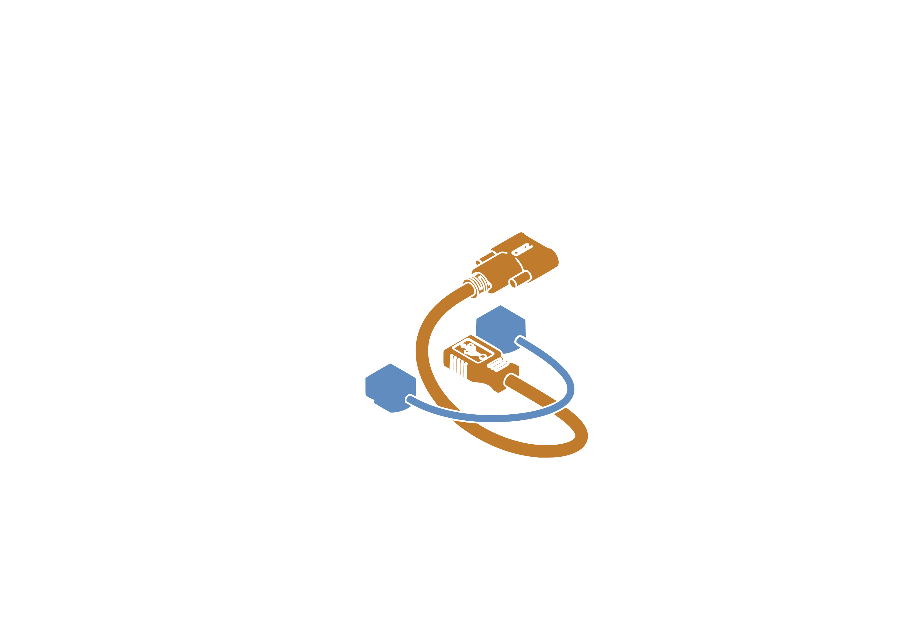 Connecting the Ethernet patch cable and the ZED2i camera USB-A cable